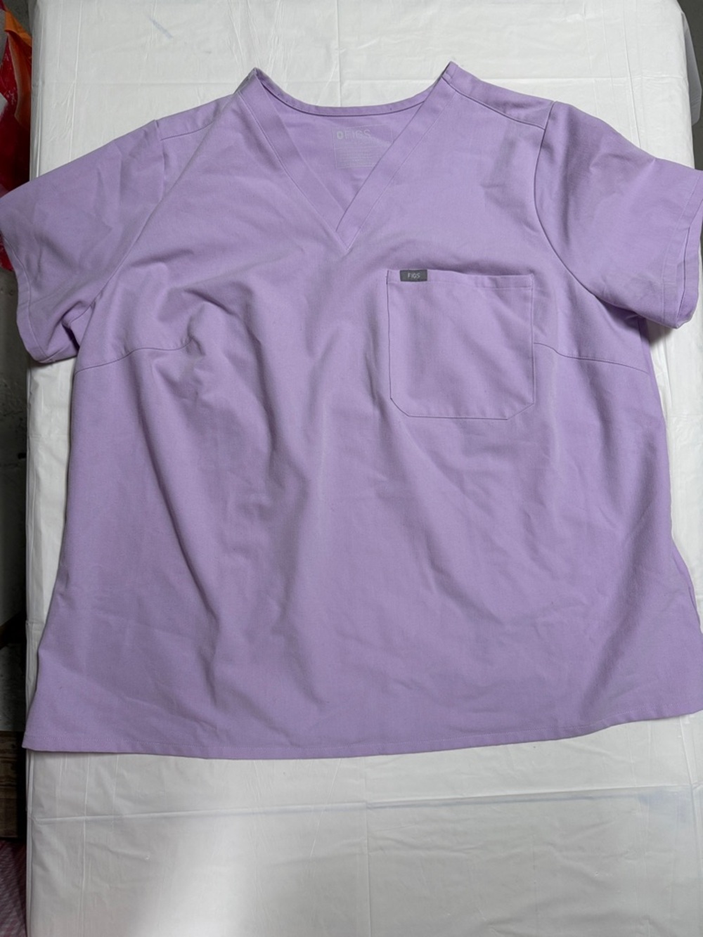 FIGS Catarina Scrub Top 3X Lavender Haze Purple Technical Collection